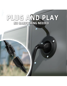 Enchufe de Entrada de Energía PlugSaf 15A 125V con Cubierta Impermeable 2