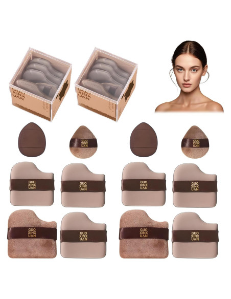 Set de 12 Esponjas de Maquillaje Viuvoiul - Puff para Base y Polvo