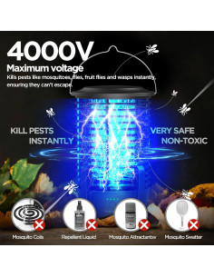 Zapper de Insectos BietrunPro Recargable 4000V con Luz LED 2