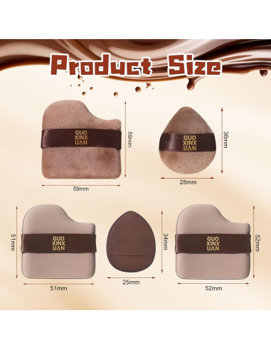 Set de 12 Esponjas de Maquillaje Viuvoiul - Puff para Base y Polvo