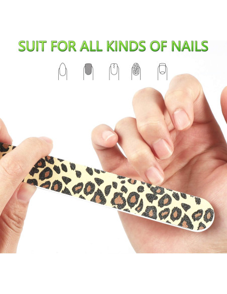 12 Limas de Uñas Coloridas YIMICOO 150/150 Doble Cara 17.78 cm