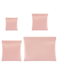 Estuche de Maquillaje Rosa 4 Pcs Portátil para Mujeres