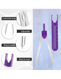 Calibrador EKG MOZEAT LENS 2 Piezas Color Púrpura 2