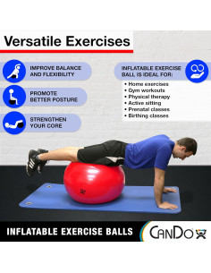 Pelota de Ejercicio Inflable CanDo 30-1802 Naranja 55 cm 2