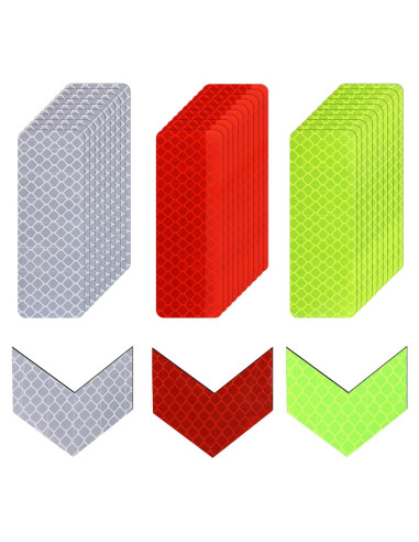 Juego de 60 Pegatinas Reflectantes GAQWOK - Cinta de Seguridad