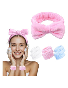 Juego de 7 bandas de lavado y diadema MOODKEY - Microfibra