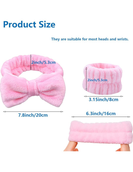 Juego de 7 bandas de lavado y diadema MOODKEY - Microfibra