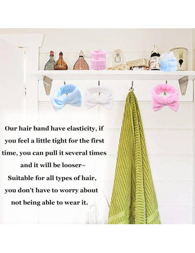 Juego de 7 bandas de lavado y diadema MOODKEY - Microfibra