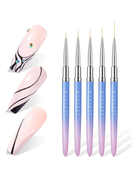 Conjunto de Pinceles para Uñas Makartt 5 Piezas 7-25mm