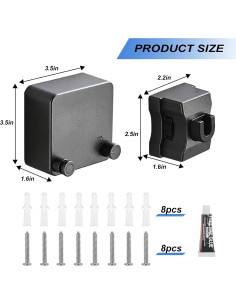 Tendedero Retráctil JIAYIGOOD 4.2m Montado en Pared Negro 2