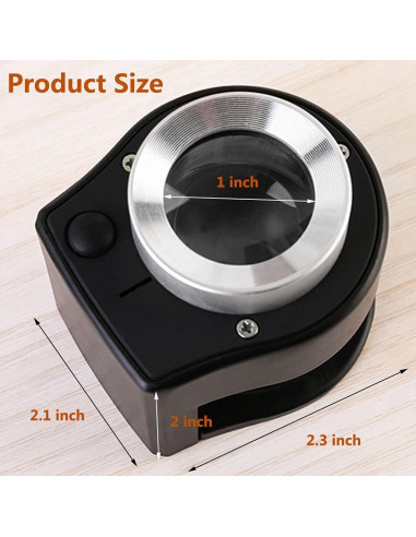 Lupa de Joyería JEYUME 30X con 6 LEDs Recargable