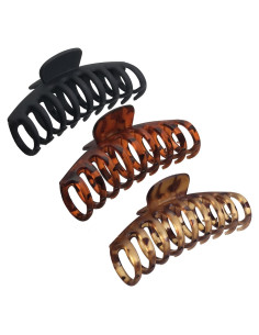 Clips Jumbo Antideslizantes OWIIZI para Cabello Grueso - 3 Piezas