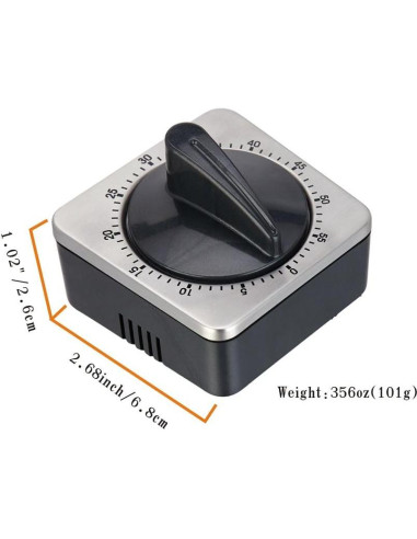 Temporizador de Cocina Mecánico Astore Watch 60 Minutos Acero Inoxidable