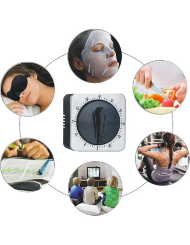 Temporizador de Cocina Mecánico Astore Watch 60 Minutos Acero Inoxidable