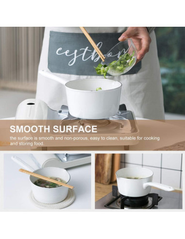 Cacerola de Esmalte CALIDAKA 1.2L para Inducción y Gas