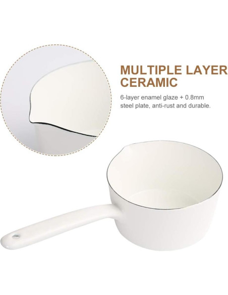 Cacerola de Esmalte CALIDAKA 1.2L para Inducción y Gas