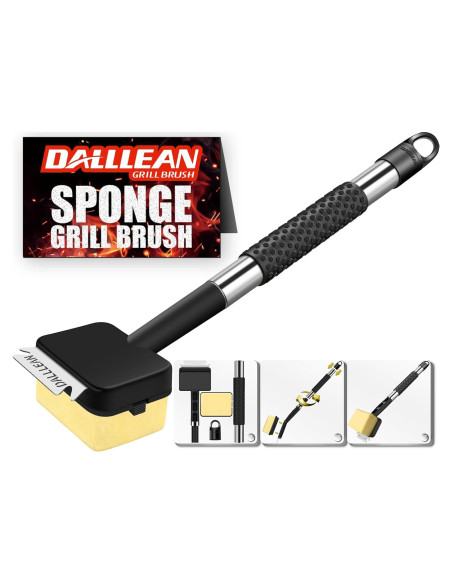 Cepillo para Parrilla BBQ Dalllean Trapezoide con Cabezal Reemplazable