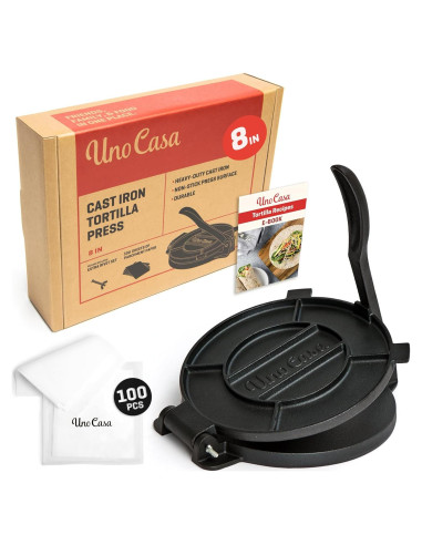 Prensa para Tortillas de Hierro Fundido Uno Casa 20 cm