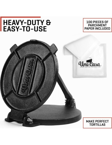 Prensa para Tortillas de Hierro Fundido Uno Casa 20 cm