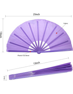 Abanicos Plegables QIRMIZI 10PCS para Baile y Festivales 2