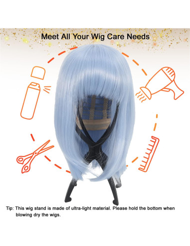 Soporte para Pelucas Portátil MISSUHUI - 2 Piezas Negras