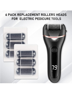 6 Piezas Cabezal de Rodillo Reemplazo Shizhou para Pedicura 2