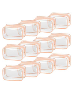 Bolsa de Maquillaje Transparente TISRATOK 12 PCS 15x10x7cm