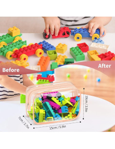 Bolsa de Maquillaje Transparente TISRATOK 12 PCS 15x10x7cm 2