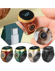 Contador de Dedo Silencioso Recargable IPX8 Genérico Rojo 2