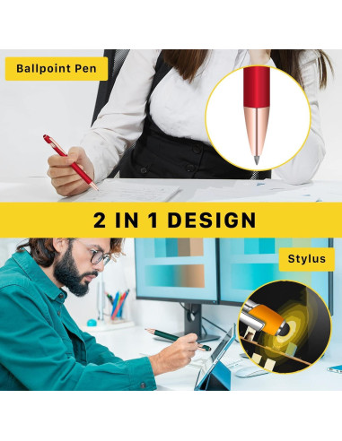 Set de 12 Bolígrafos Estilógrafos Tivcck Oro Rosa 1.0 mm