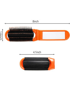 21 Cepillos de Pelo Plegables Lawei con Espejo - Mini Portátil 2