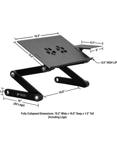 Escritorio Portátil Ajustable de Aluminio Oficina Ejecutiva