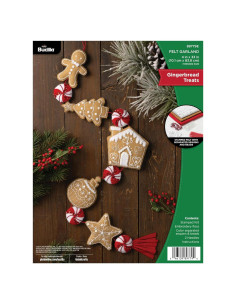 Kit de Guirnalda de Fieltro Bucilla Golosinas de Jengibre