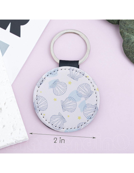 16 Llavero de Cuero para Sublimación Framendino 5.08 cm