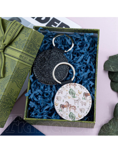 16 Llavero de Cuero para Sublimación Framendino 5.08 cm