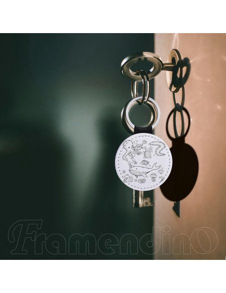 16 Llavero de Cuero para Sublimación Framendino 5.08 cm