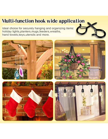 Ganchos Q para Colgar Luces Cyrico - Paquete de 20 Unidades