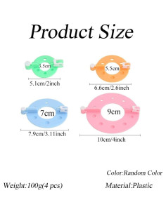 Juego de 4 Hacedores de Pom Pom Happyupcity - 3.5 a 9 cm 2