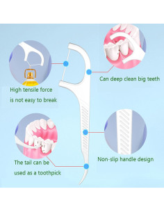 Palillos de Hilo Dental Holy Rose 500 Unidades Alta Calidad 2