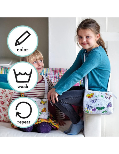 Bolsa Cruzada para Colorear eatsleepdoodle Mariposa con Marcadores