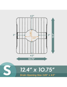 Protector de Fregadero Acero Inoxidable 304 SunnyPoint 27.3x31.5cm 2