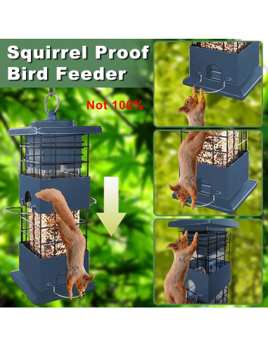 Comedero para Aves YLTIMER 1.36 kg A Prueba de Ardillas Azul