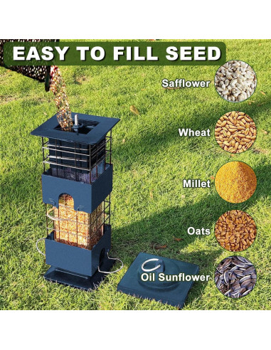Comedero para Aves YLTIMER 1.36 kg A Prueba de Ardillas Azul