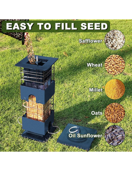 Comedero para Aves YLTIMER 1.36 kg A Prueba de Ardillas Azul