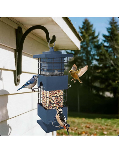 Comedero para Aves YLTIMER 1.36 kg A Prueba de Ardillas Azul