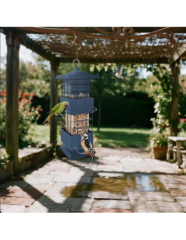 Comedero para Aves YLTIMER 1.36 kg A Prueba de Ardillas Azul