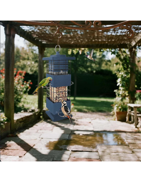 Comedero para Aves YLTIMER 1.36 kg A Prueba de Ardillas Azul