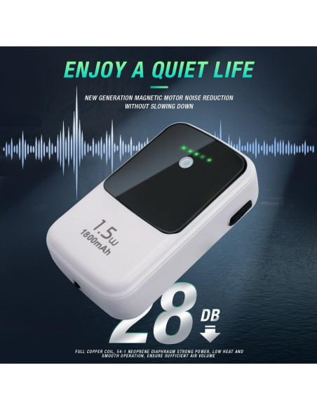 Aereador Recargable Ghosthorn 1800mAh para Acuario Silencioso