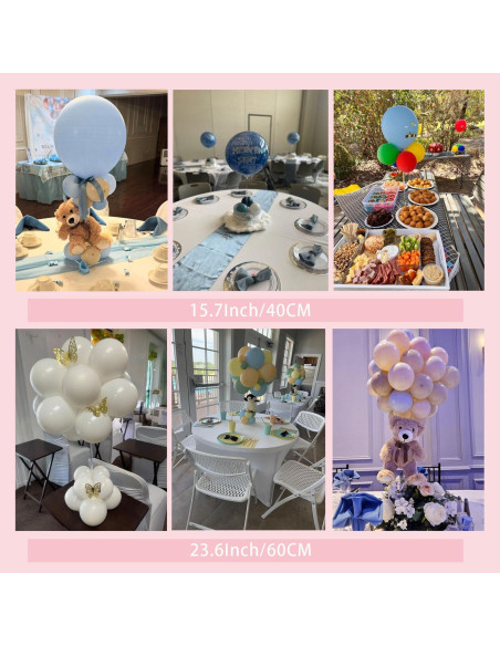 Soporte de Globo Acrílico Transparente TEKXYZ 40cm - Juego de 4