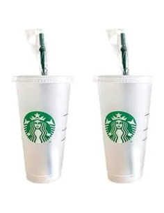 Paquete de 2 Vasos Fríos Reutilizables Starbucks 24 oz
